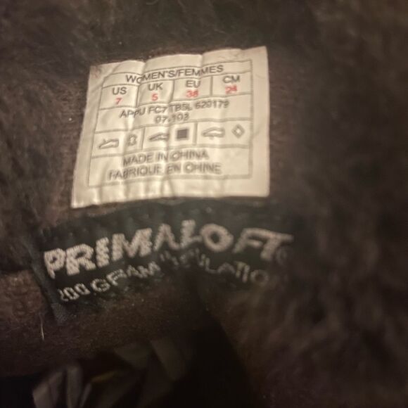 Northface Abby III brown suede leather shearling women’s boots size 7 - Picture 9 of 10